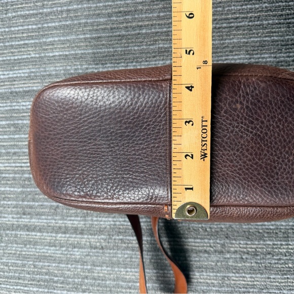 Fossil Brown Pebbled Leather Shoulder Bag style # 75082 - Picture 7 of 9